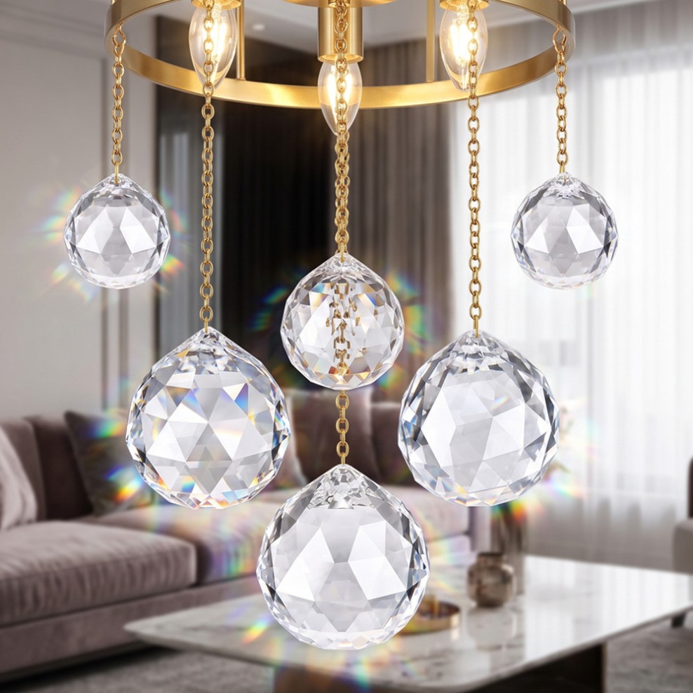 Crystal Sun Catcher - 20/30/40/50/60mm Clear Crystal Feng Shui Lamp