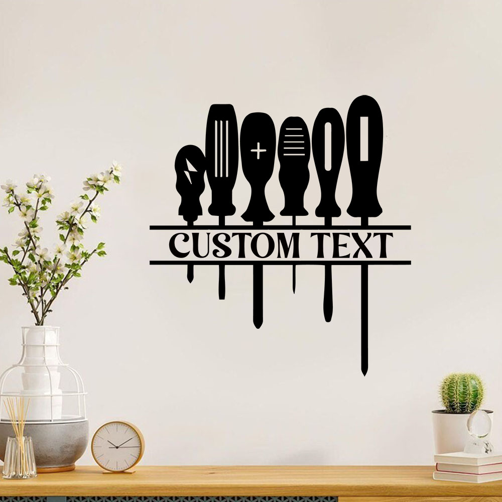 Home Decor Wall Stickers - 1PC Creative Repair Tools Personalized Text