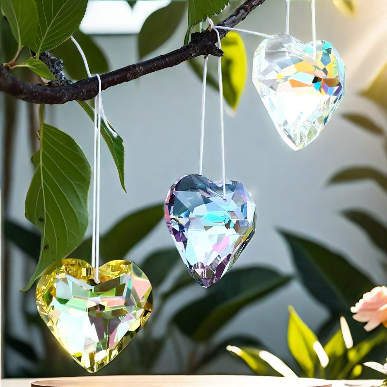 1pc45mm Heart Crystal Prism Su - Crystal Sun Catcher ulasan dan harga