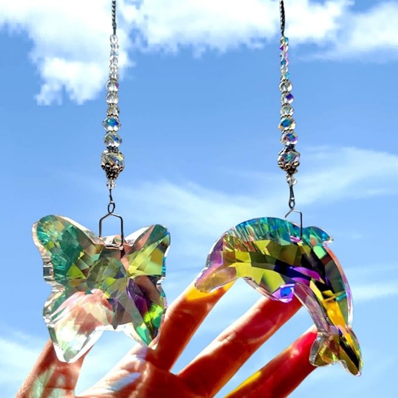 Crystal Hanging Butterfly Dolp - Crystal Sun Catcher ulasan dan harga