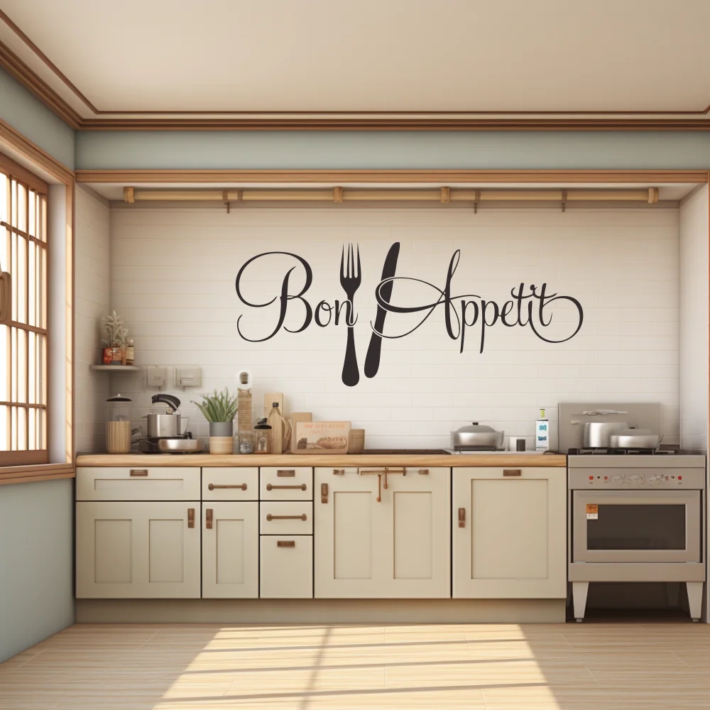 1 pc Bon Appétit with Fork and - Home Decor App Free ulasan dan harga