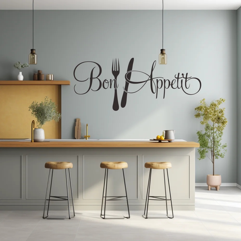 1 pc Bon Appétit with Fork and - Home Decor App Free ulasan dan harga