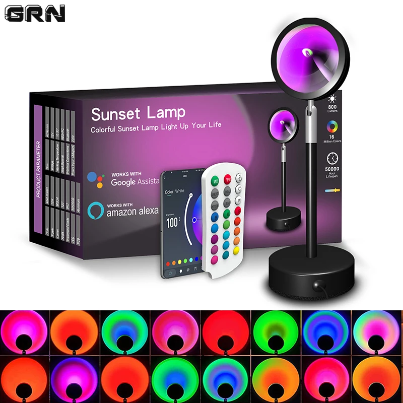 Smart LED Sunset Lamp Colorful - Home Decor App Free ulasan dan harga