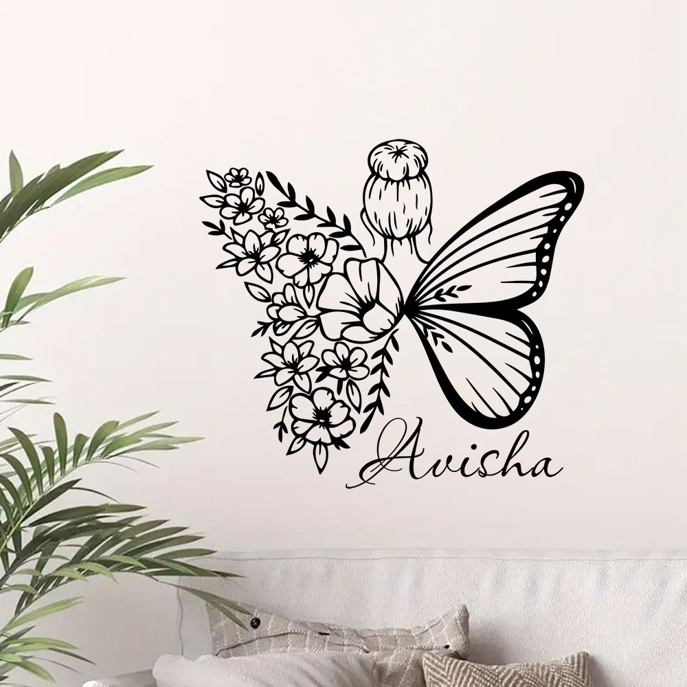 1PC NEW Butterfly Flower Fairy - Home Decor Wall Stickers ulasan dan harga