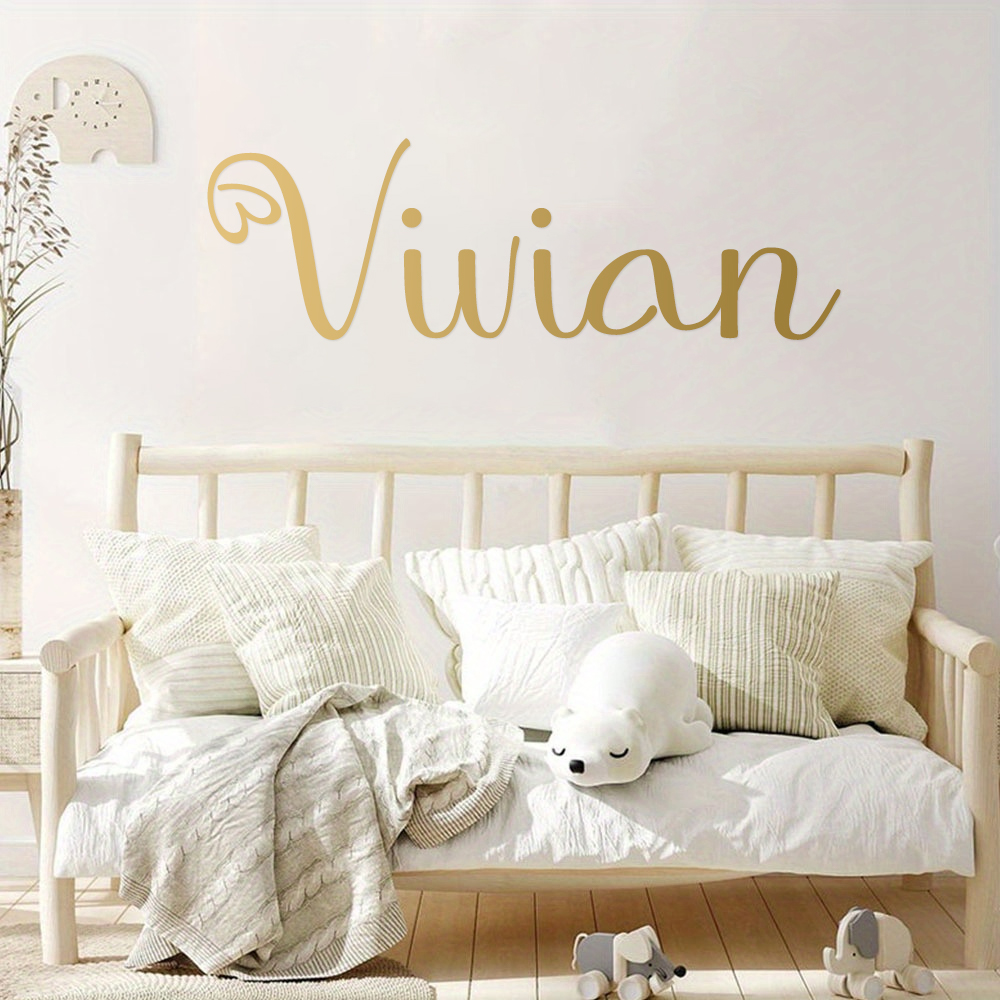 1pc Custom Heart Cursive Name  - Home Decor Wall Stickers ulasan dan harga