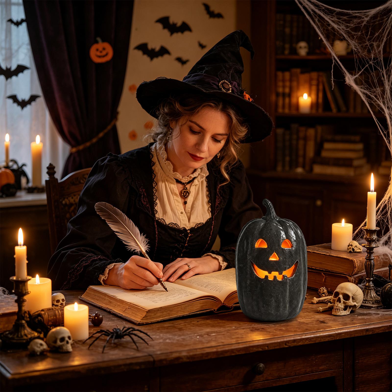 Spooky Pumpkin Lanterns Pumpki - Home Decor Resin ulasan dan harga