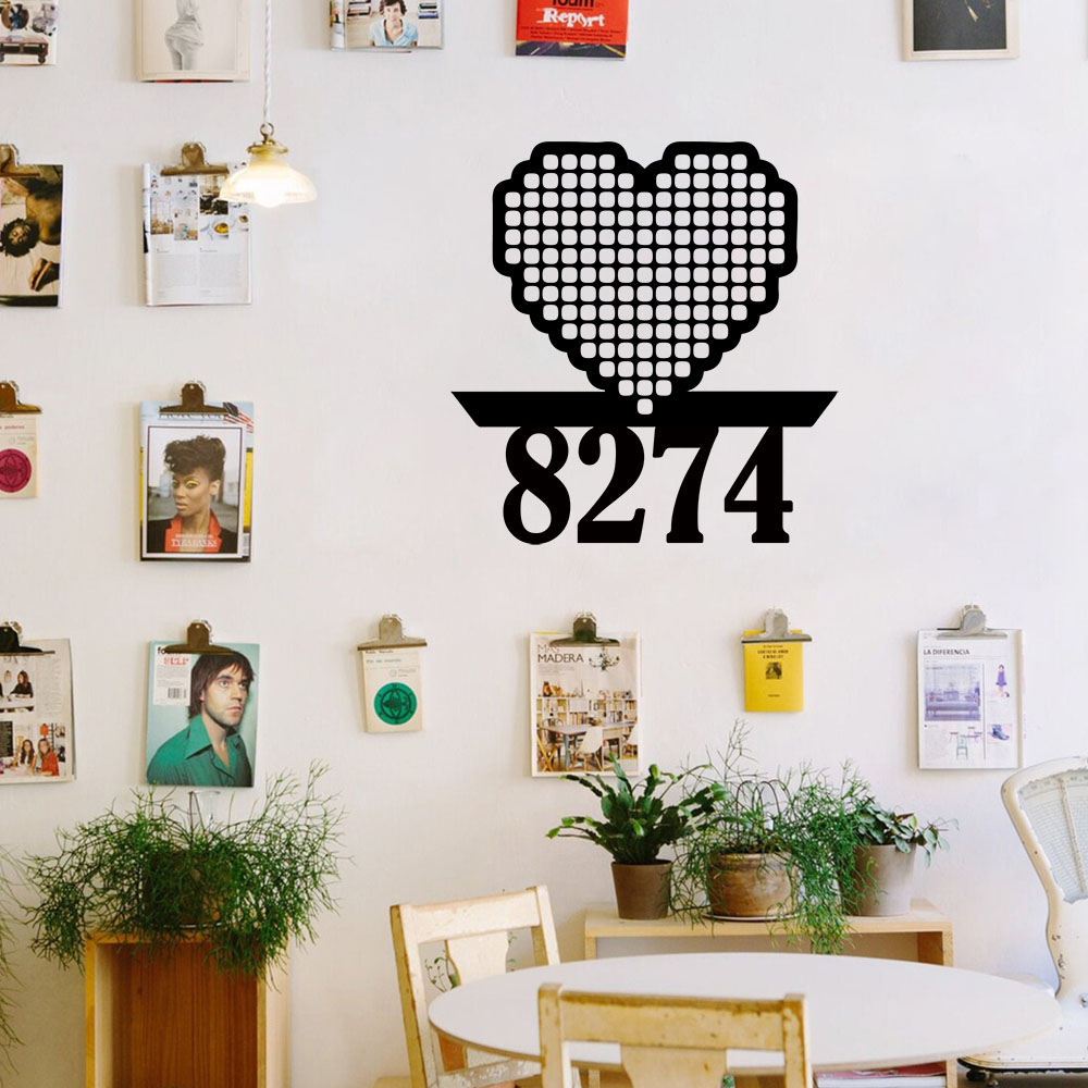 1PC Cool Love Customizable Nam - Home Decor Wall Stickers ulasan dan harga