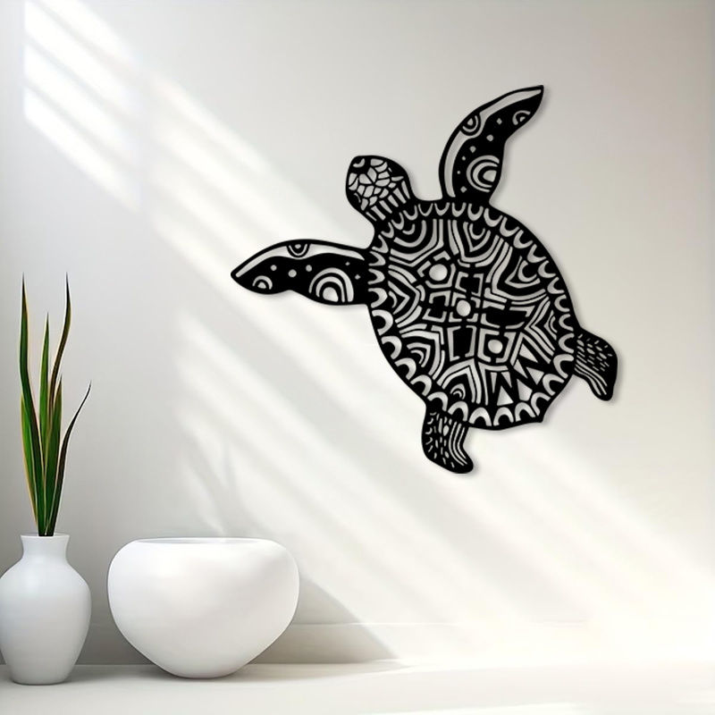 Sea Turtle Iron Metal Wall Art - Home Decor Nautical ulasan dan harga