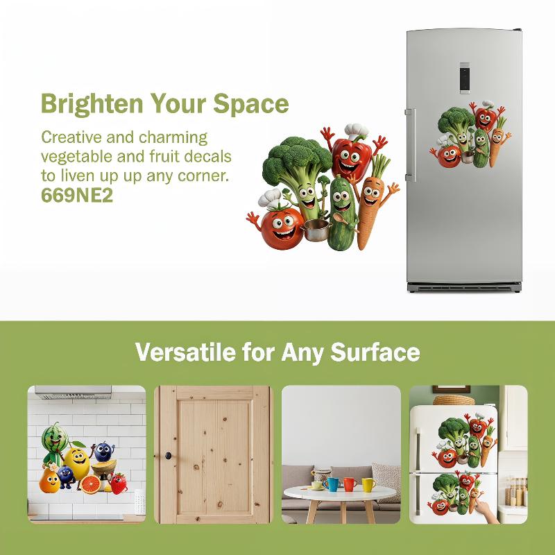 Expressive Emotion Vegetable W - Home Decor Wall Stickers ulasan dan harga
