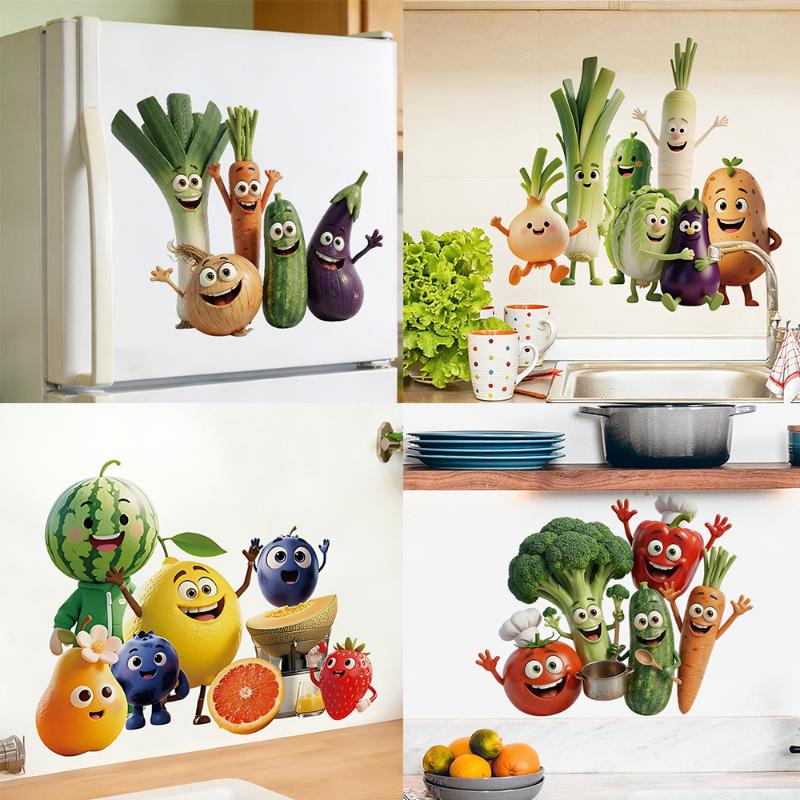 Expressive Emotion Vegetable W - Home Decor Wall Stickers ulasan dan harga