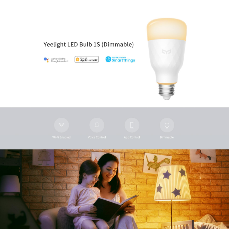 Yeelight LED Bulb 1S E26/E27 W - Yeelight Light Smart Bulb ulasan dan harga