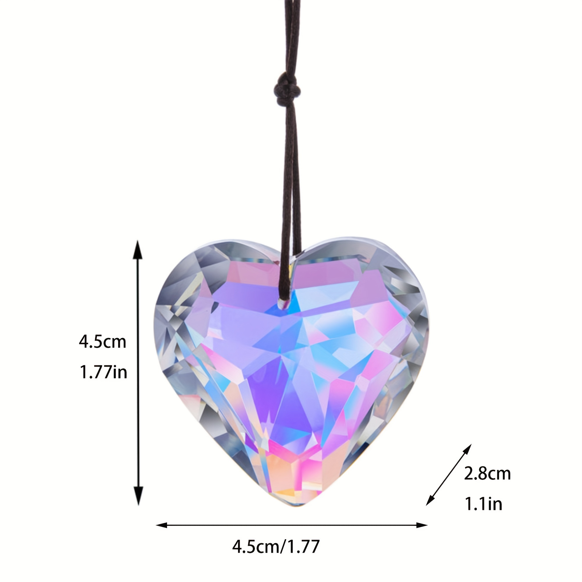 1pc Crystal Peach Prism Pendan - Crystal Sun Catcher ulasan dan harga