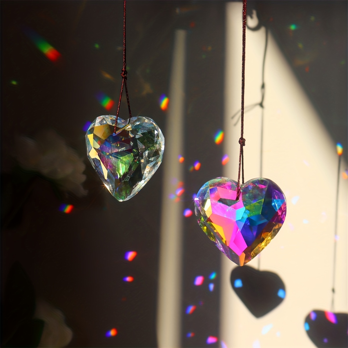 1pc Crystal Peach Prism Pendan - Crystal Sun Catcher ulasan dan harga