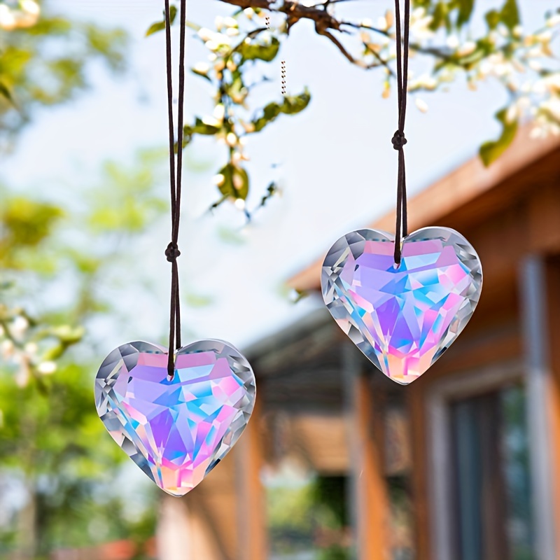 1pc Crystal Peach Prism Pendan - Crystal Sun Catcher ulasan dan harga