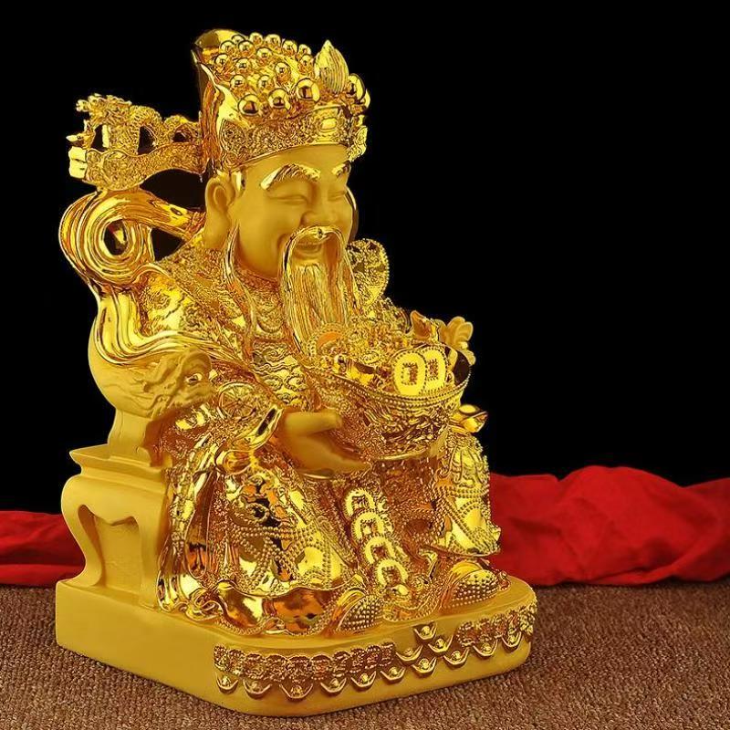 Feng Shui Gold God of Wealth L - Home Decor Resin ulasan dan harga