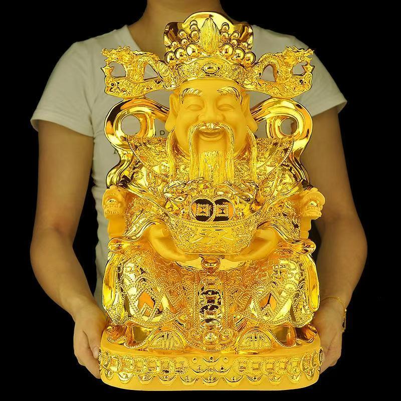 Feng Shui Gold God of Wealth L - Home Decor Resin ulasan dan harga