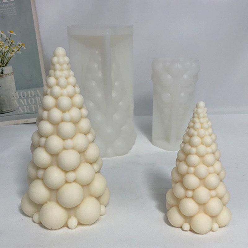 3D Bubble Christmas Tree Silic - Scented Candle Set ulasan dan harga