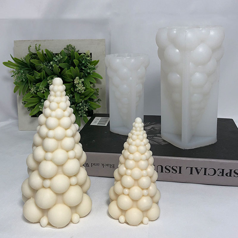 3D Bubble Christmas Tree Silic - Scented Candle Set ulasan dan harga