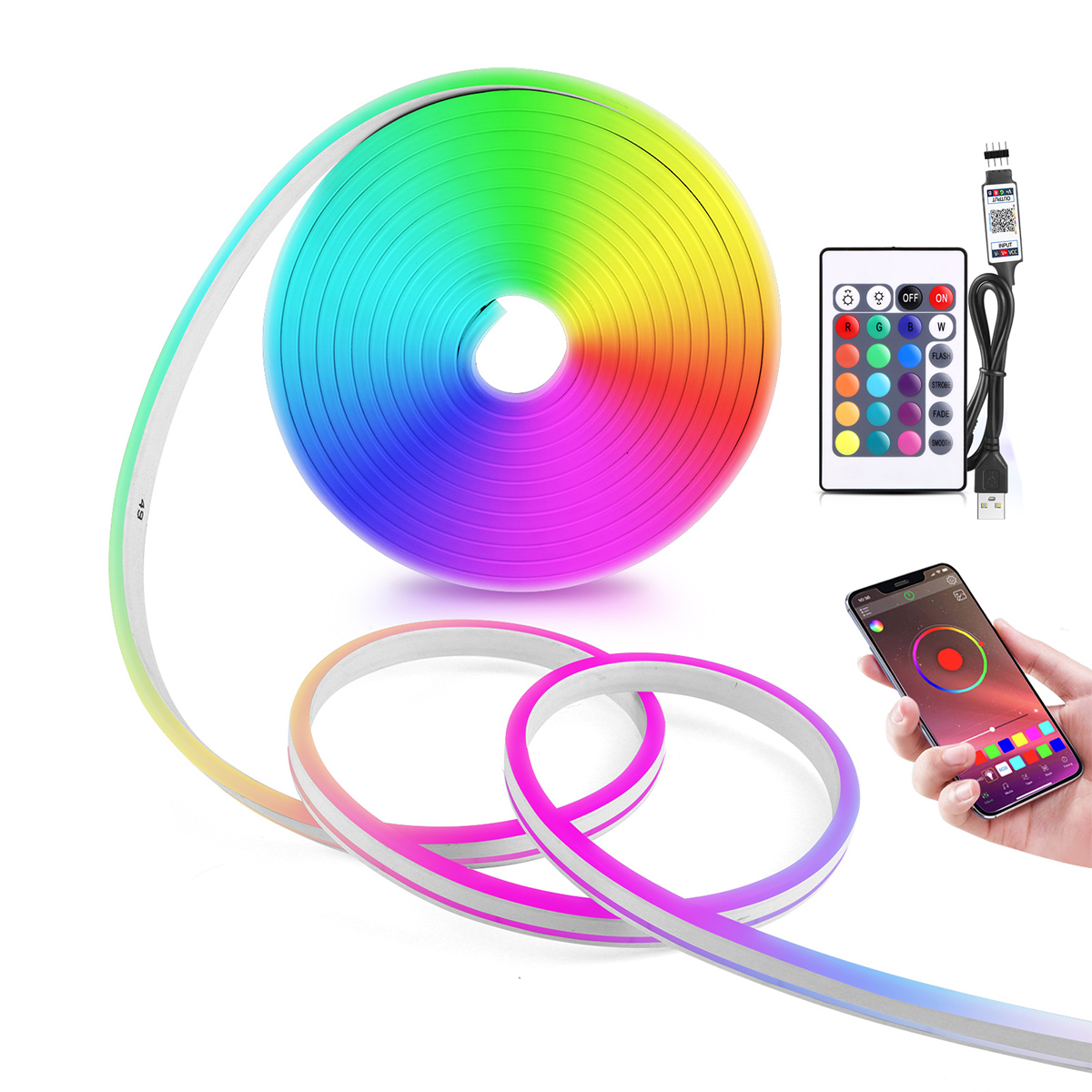 5V USB RGB Neon LED Strip Ligh - Home Decor App Free ulasan dan harga