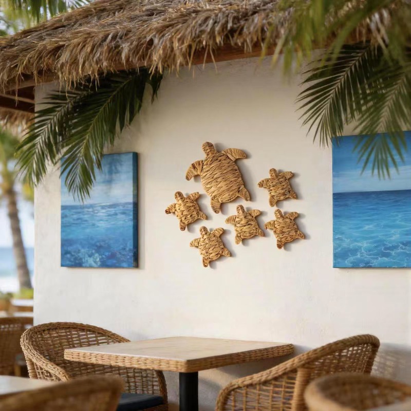 Handmade Crochet Turtle Wall H - Home Decor Nautical ulasan dan harga