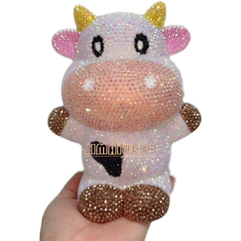 DIY Rhinestone Art Cow Doll To - Home Decor Exhibition ulasan dan harga