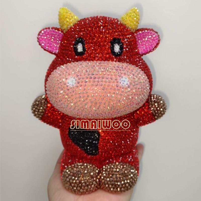 DIY Rhinestone Art Cow Doll To - Home Decor Exhibition ulasan dan harga