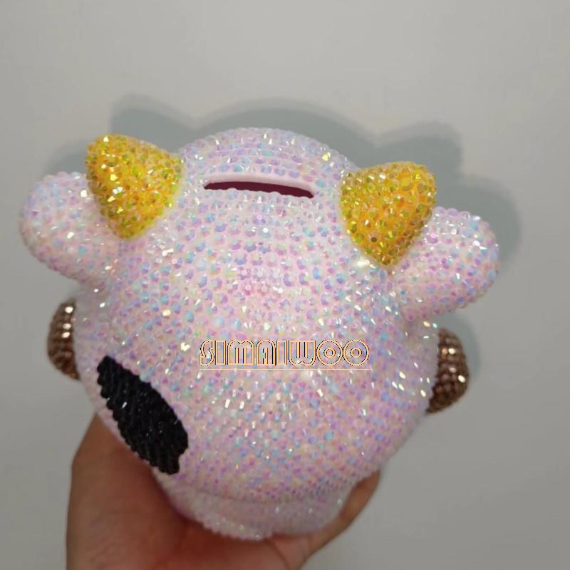 DIY Rhinestone Art Cow Doll To - Home Decor Exhibition ulasan dan harga