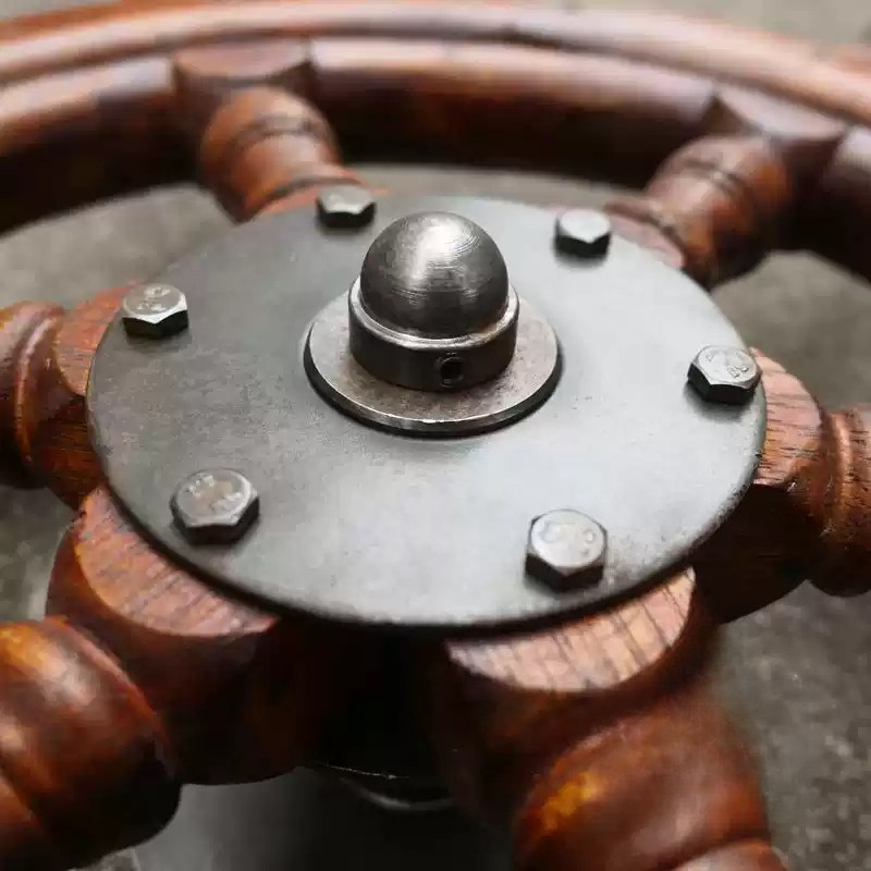 55CM Solid Wood Ship Steering  - Home Decor Nautical ulasan dan harga