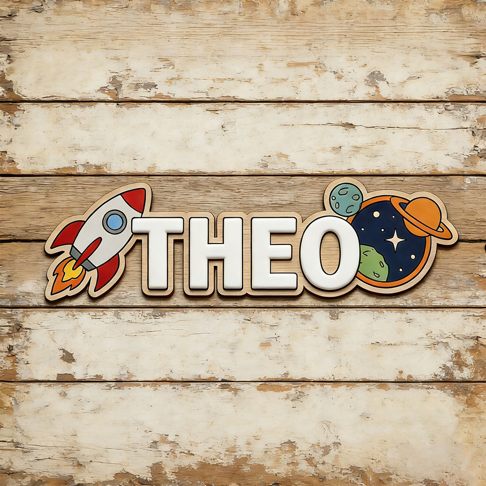 Personalized Space Rocket Name - Home Decor Com ulasan dan harga