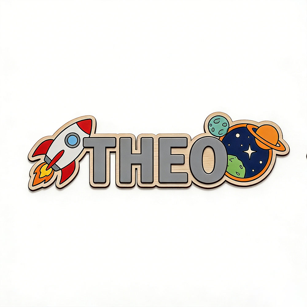 Personalized Space Rocket Name - Home Decor Com ulasan dan harga
