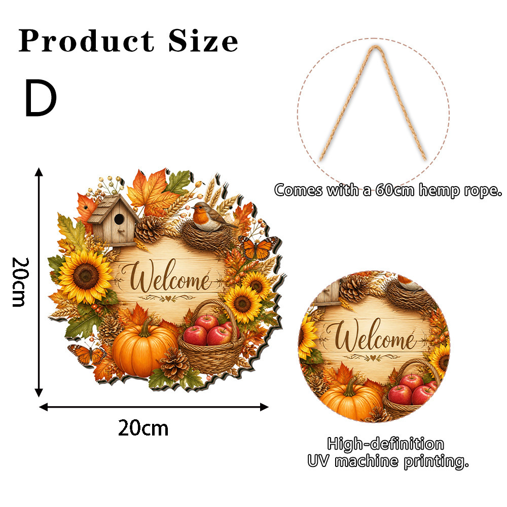 Fall Welcome Door Sign Autumn  - Home Decor Handicraft ulasan dan harga
