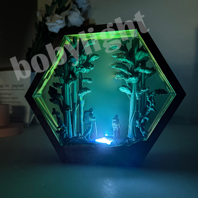Hiker Figure Table Resin Lamp  - Home Decor Resin ulasan dan harga