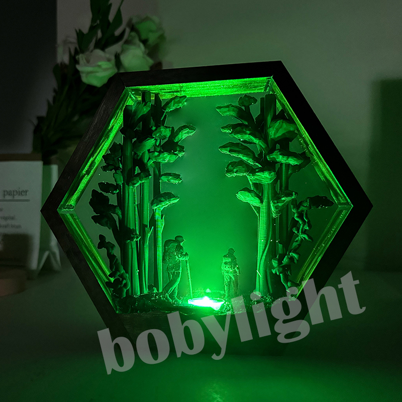 Hiker Figure Table Resin Lamp  - Home Decor Resin ulasan dan harga