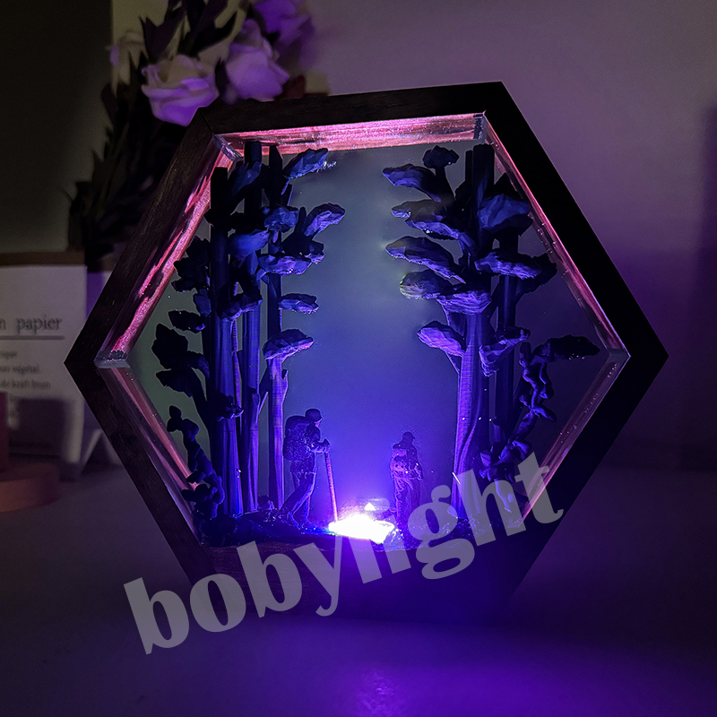 Hiker Figure Table Resin Lamp  - Home Decor Resin ulasan dan harga