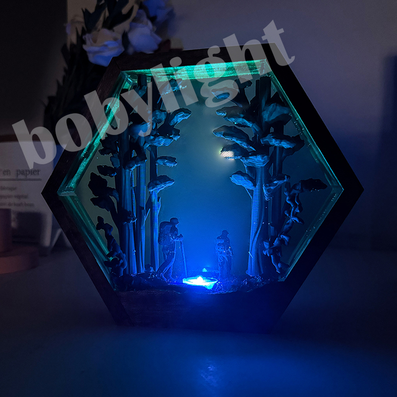 Hiker Figure Table Resin Lamp  - Home Decor Resin ulasan dan harga