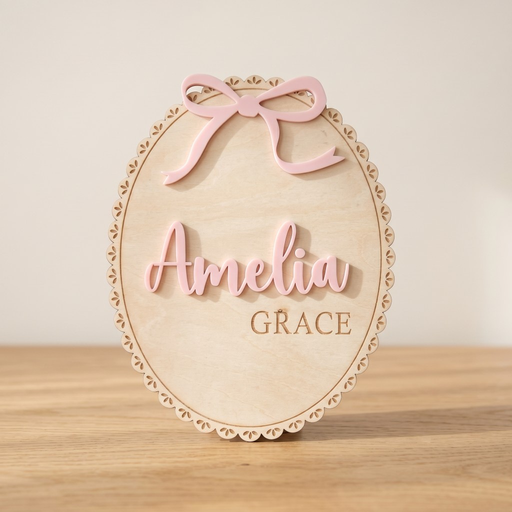 1Pc Custom Bow Lace Edge Baby  - Home Decor Com ulasan dan harga