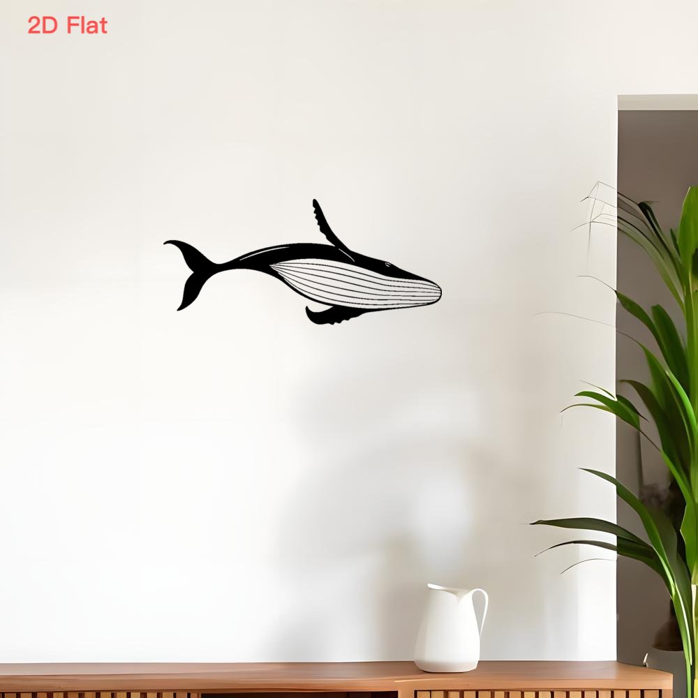 Majestic Whale Metal Wall Art  - Home Decor Nautical ulasan dan harga