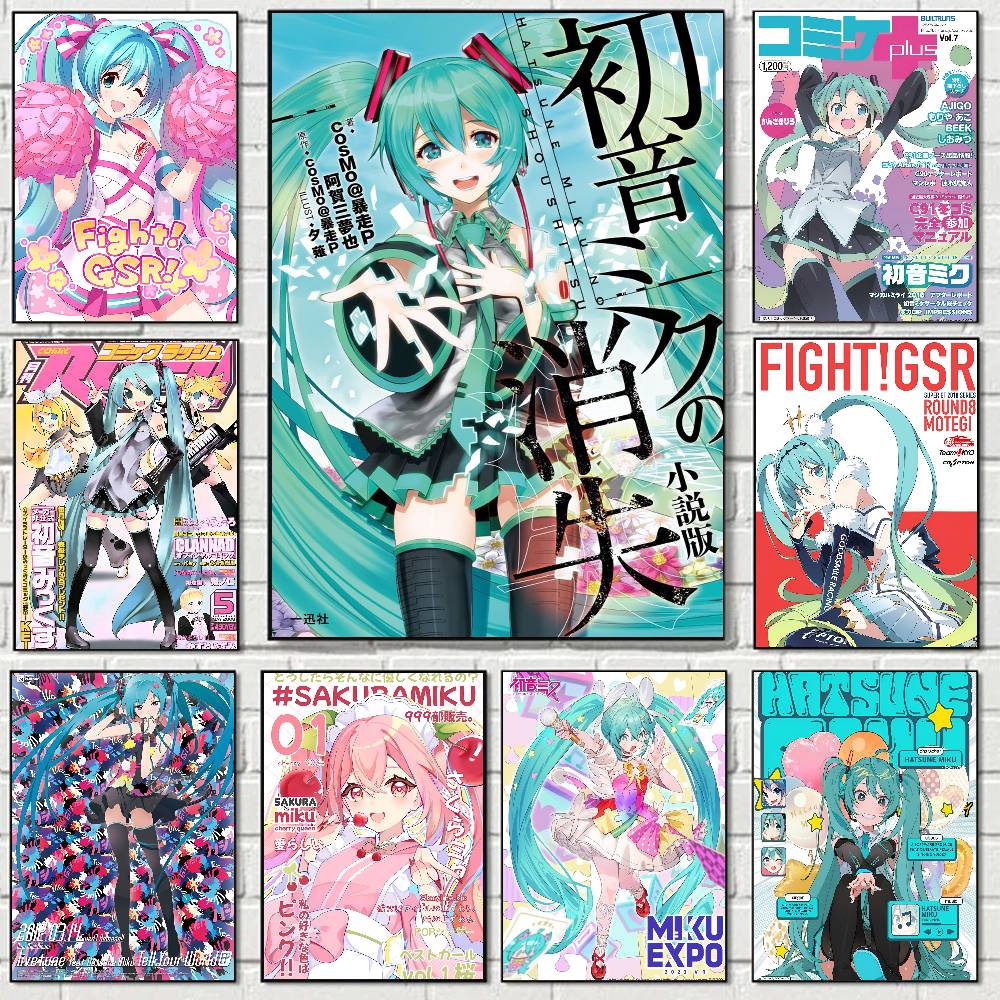 Anime H-Hatsunes M-MikU Poster - Home Decor Aesthetic ulasan dan harga