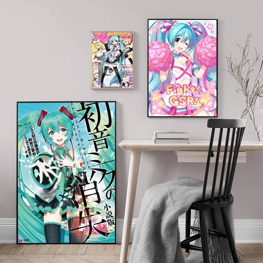 Anime H-Hatsunes M-MikU Poster - Home Decor Aesthetic ulasan dan harga
