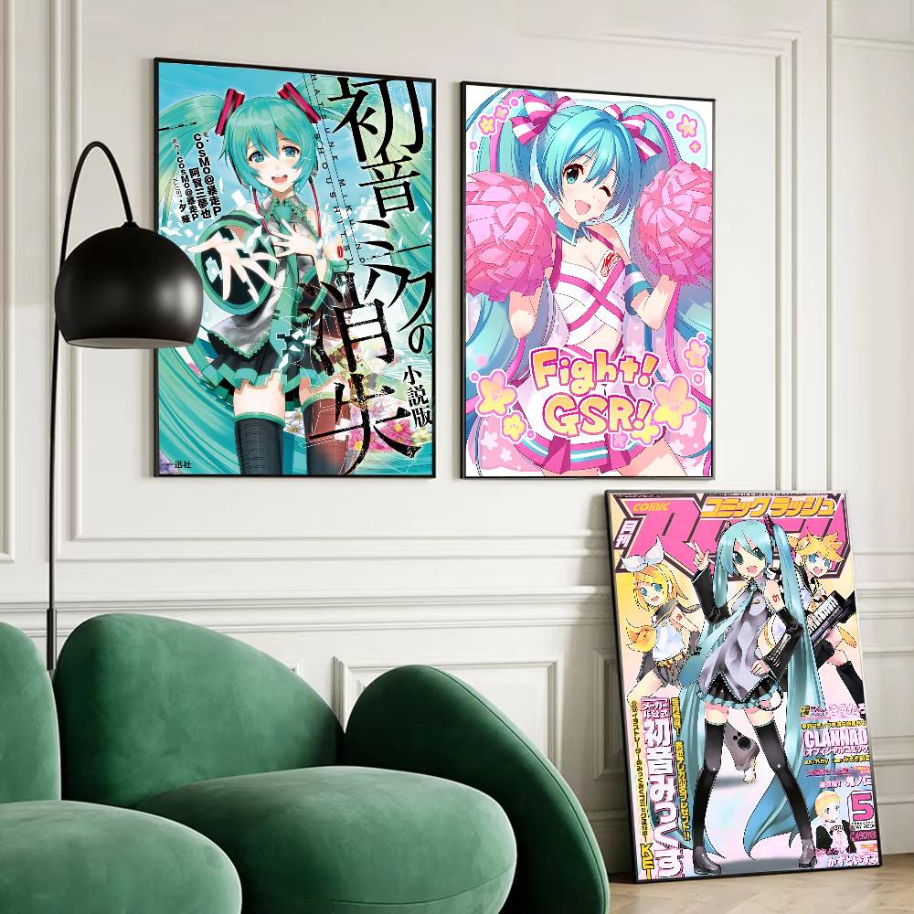 Anime H-Hatsunes M-MikU Poster - Home Decor Aesthetic ulasan dan harga