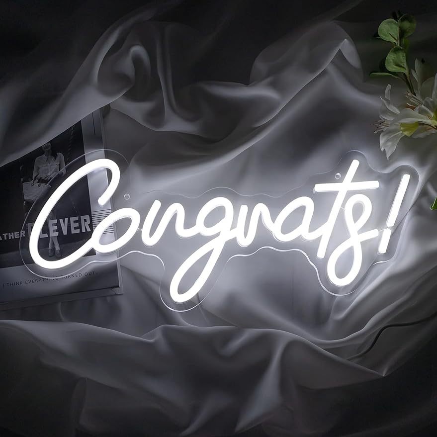 Congrats Neon Sign LED Light W - Home Decor Jobs ulasan dan harga