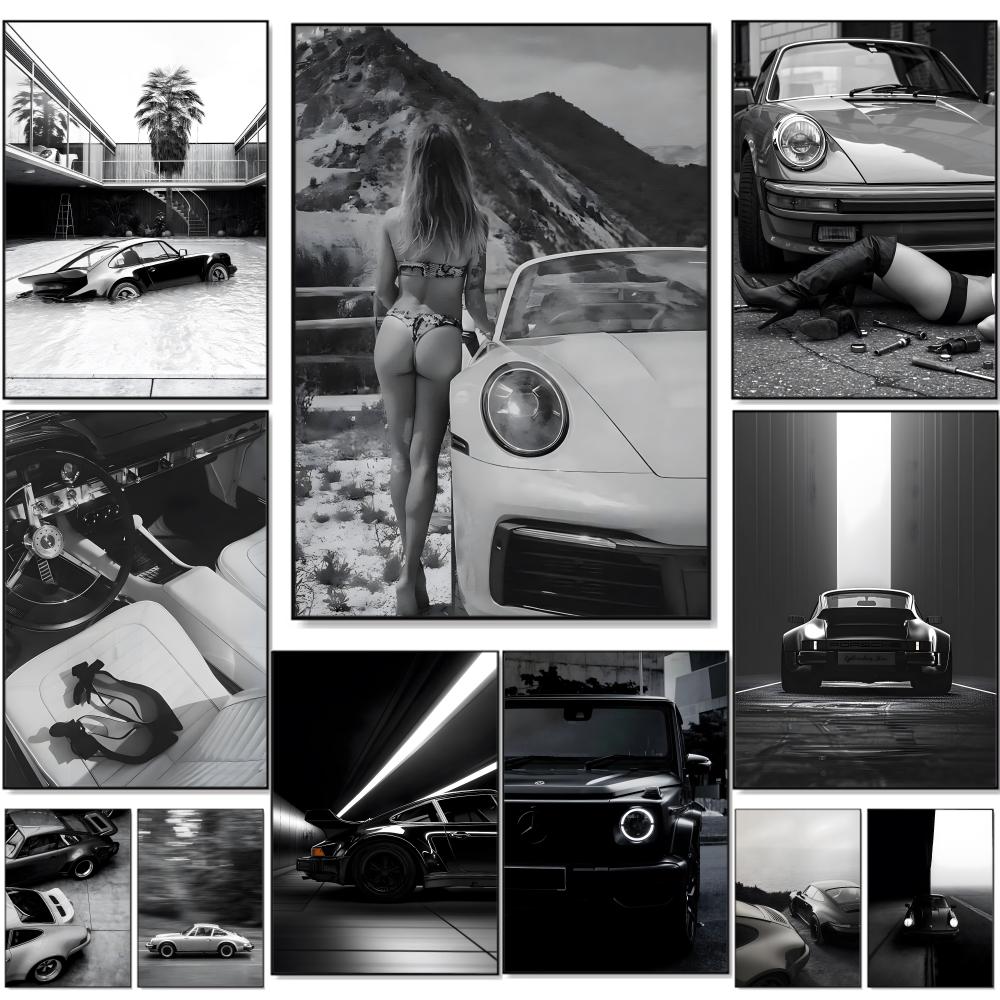 Black white Luxury Sports Car  - Home Decor Luxury ulasan dan harga