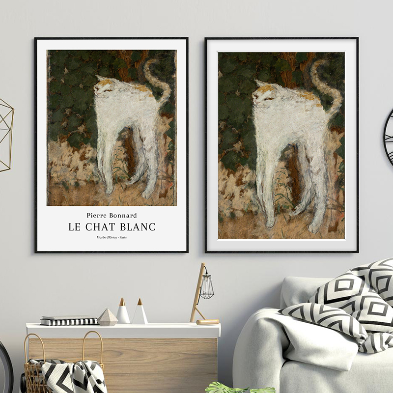Pierre Bonnard Le Chat Blanc E - Home Decor Exhibition ulasan dan harga