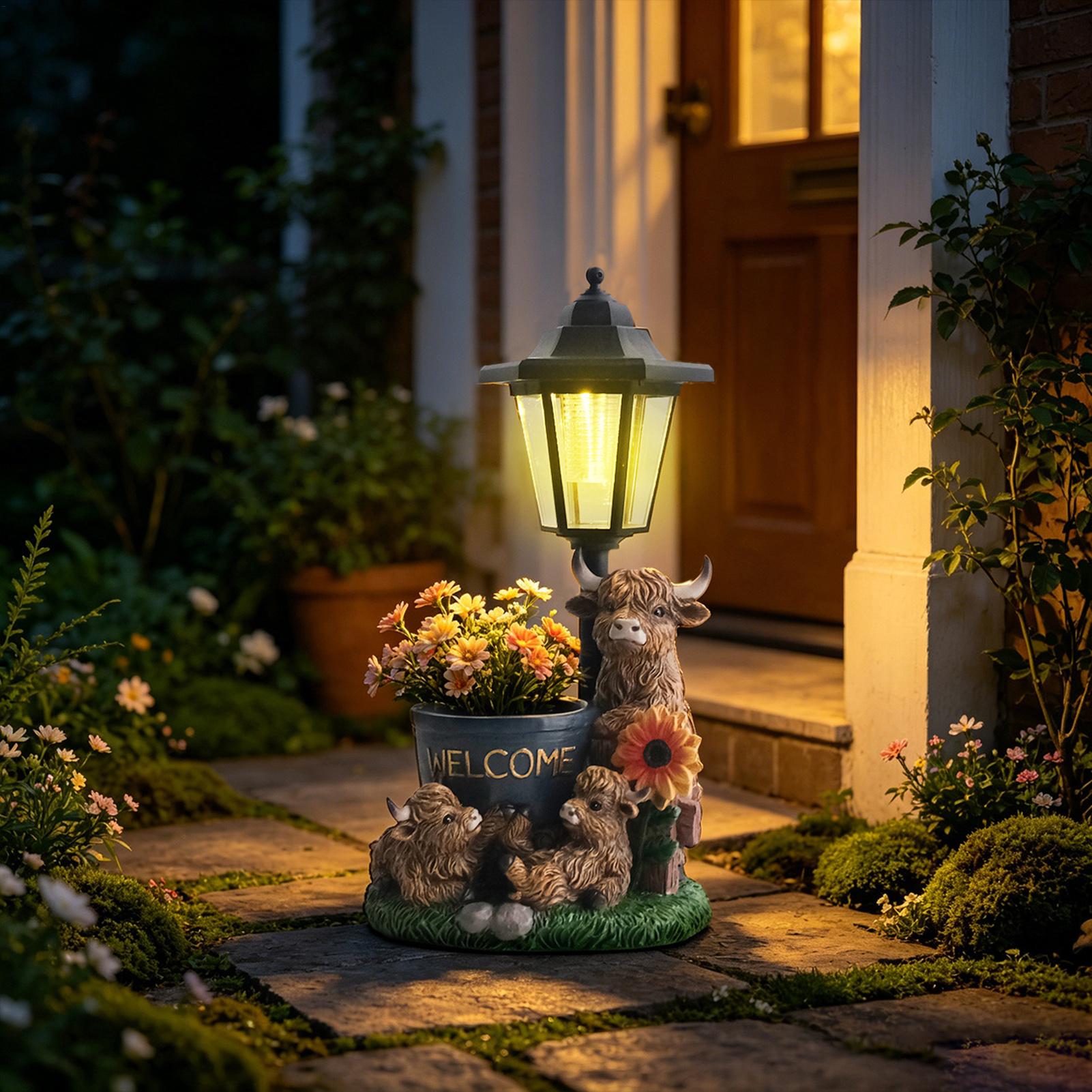 Solar Lawn Ornaments Decorativ - Home Decor Resin ulasan dan harga