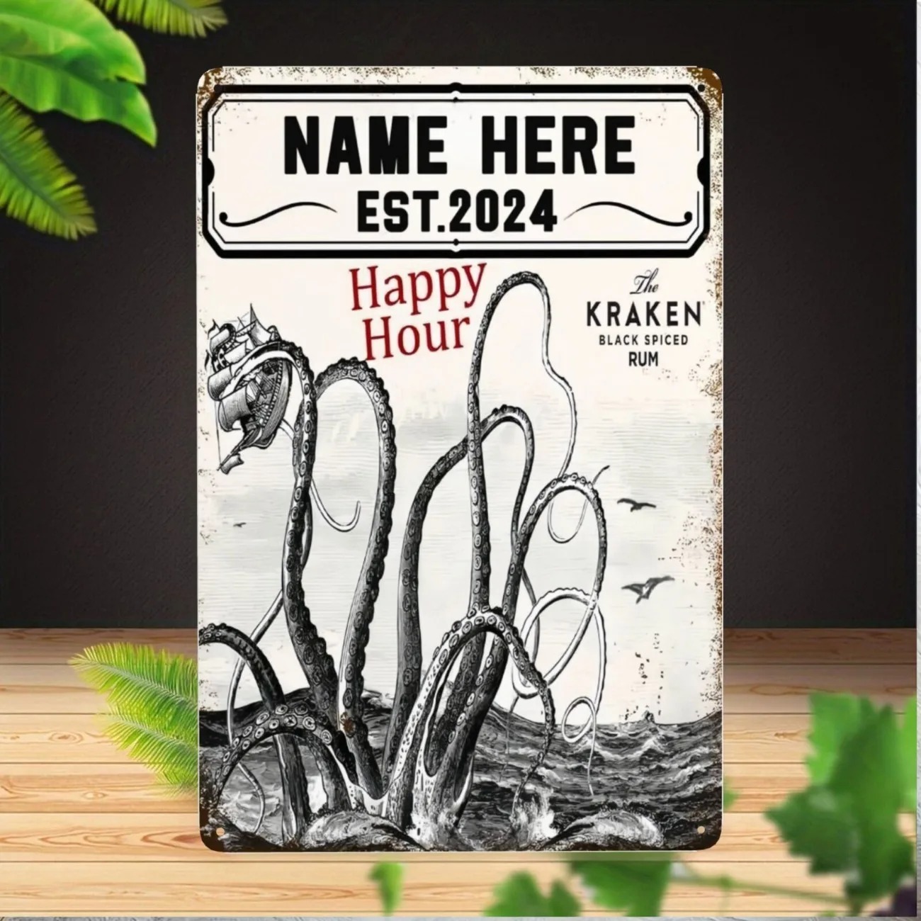 CIFbuy 2D Flat Vintage Kraken  - Home Decor Nautical ulasan dan harga