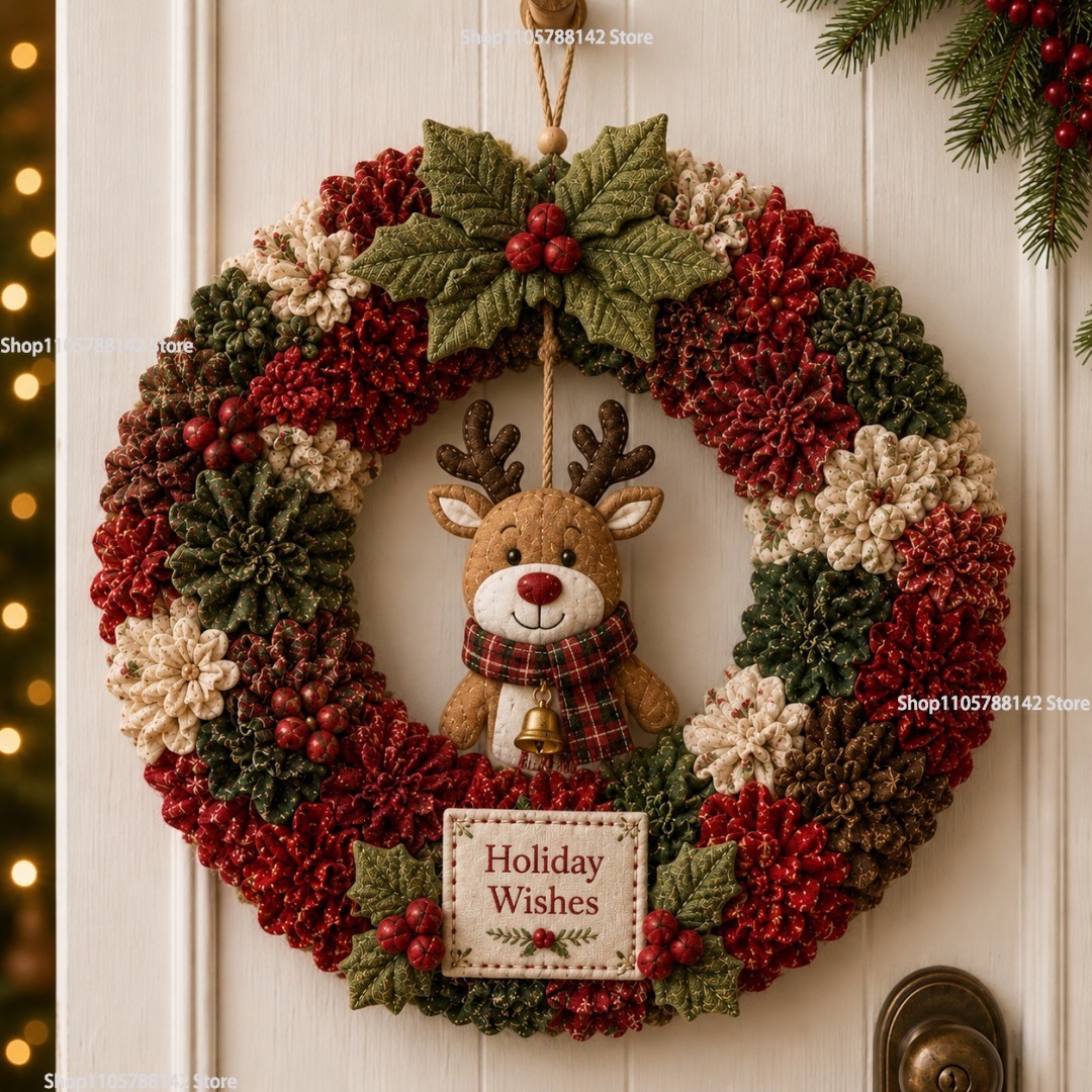 3D Fabric Poke Wreath DIY Kit, - Home Decor Handicraft ulasan dan harga
