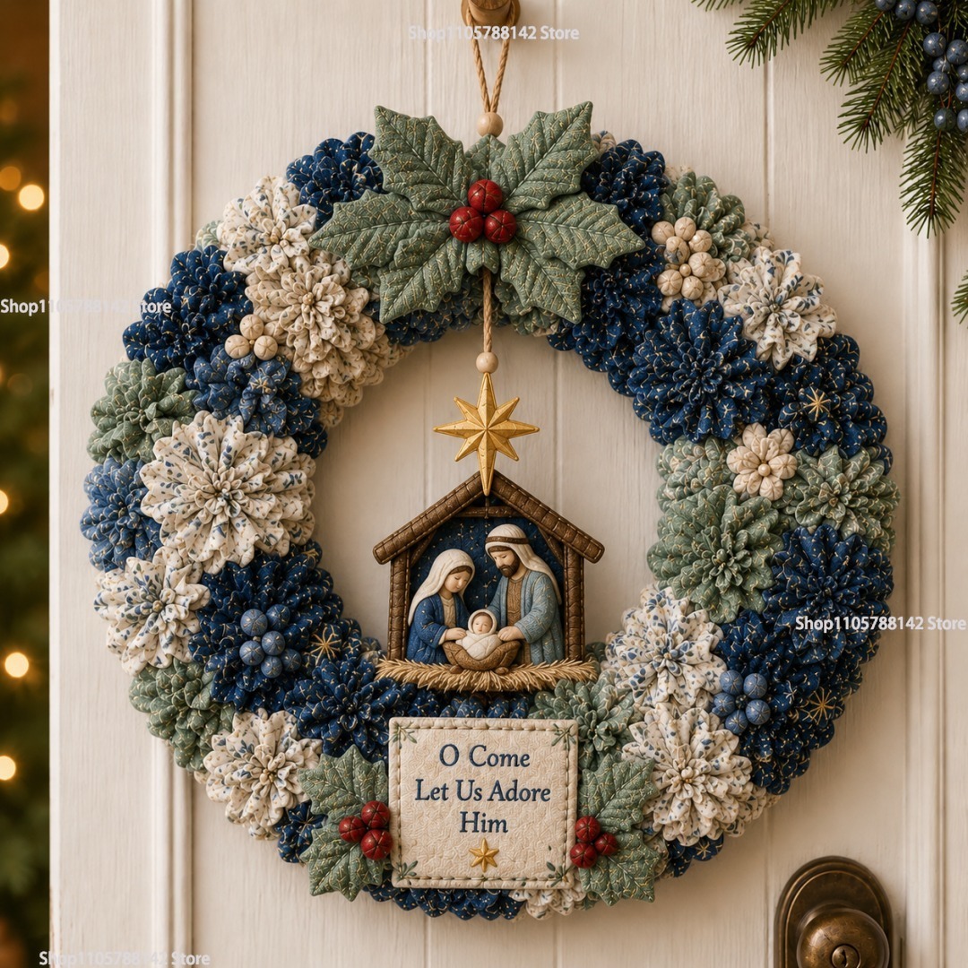 3D Fabric Poke Wreath DIY Kit, - Home Decor Handicraft ulasan dan harga