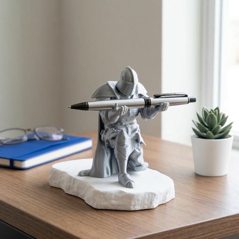 Knight Pen Holder Unique Desk  - Home Decor Medieval ulasan dan harga