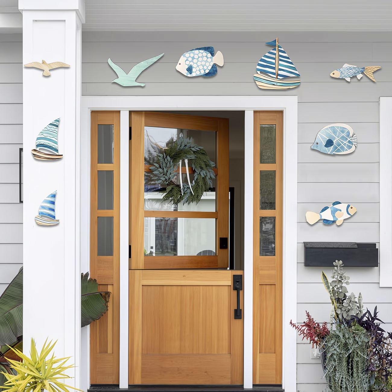 9Pcs Tropical Fish Seagull Sai - Home Decor Nautical ulasan dan harga