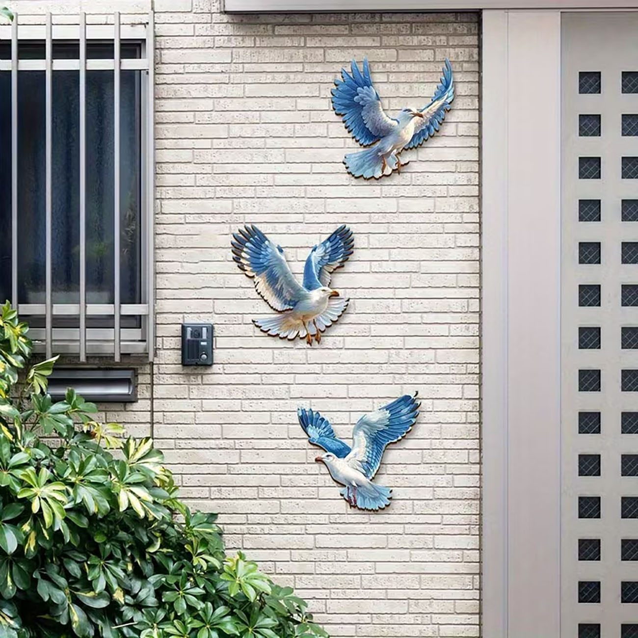 3 Pcs Wooden Seagull Wall Deco - Home Decor Nautical ulasan dan harga